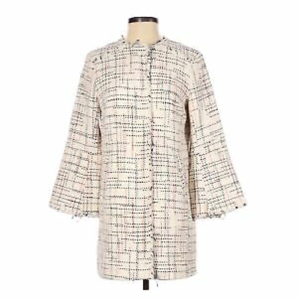 Banana Republic Tweed Collarless Jacket Size S - Picture 3 of 13